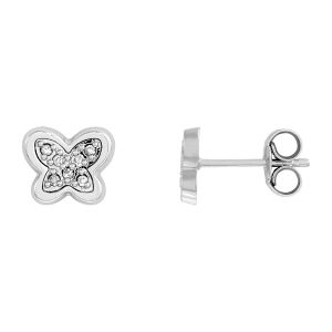Cleor Boucles d'oreilles sont en Or 750/1000 Blanc et Diamant...