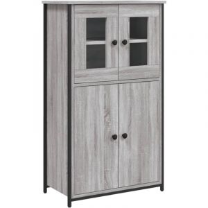 VidaXL Buffet haut sonoma gris 62x32x106,5 cm bois d'ingénierie