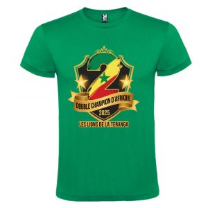 Maillot Foot Enfant Inspir&eacute; S&eacute;n&eacute;gal Vert - Double Champion Afrique 2025