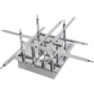 Image de Inspire Murmansk - Plafonnier carr&eacute; 10 lumi&egrave;res en m&eacute;tal