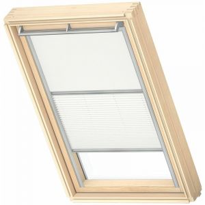 Velux Original Store Duo Occultant et Tamisant (DFD), Cadre Argenté, UK08, Blanc - Blanc