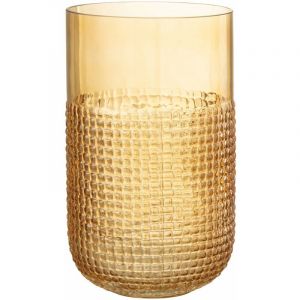 Vase Design en Verre "Motifa" 25cm Orange Prix