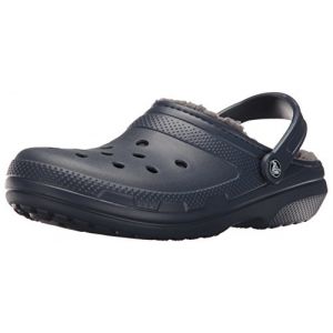 Image de Crocs Classic Lined Clog, Sabots Mixte Adulte, Bleu (Navy/Charcoal), 39-40 EU