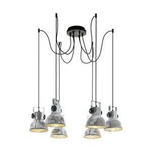 Eglo Suspension BARNSTAPLE Noir, Brun, 6 lumières - Vintage - Intérieur - BARNSTAPLE - Délai de livraison moyen: 3 à 6 jours ouvrés. Port gratuit France métropolitaine et Belgique dès 100 €.