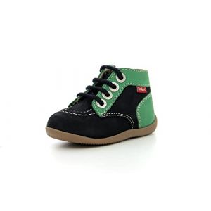 Kickers Garçon Unisex Kinder BONZIP-2 Botte Oxford, Marine Vert, 20 EU