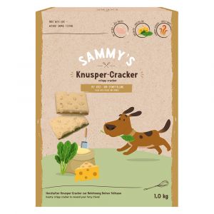 Sammy's Cracker pour Chien | Collations salées pour Chiens | Cracker croustillant avec Remplissage de Fromage et d'épinards | 1 x 1 kg
