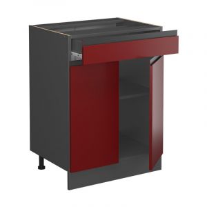 Vicco - Meuble sous-plan R-Line 60cm anthracite/rouge bordeaux brilliant