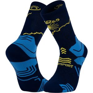 Chaussettes bv sport trek collector gr65 compostelle haute bleu jaune