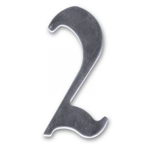 Image de Chapuis Chiffre "2" en inox H.10 cm