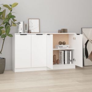 VidaXL Buffets 2 pcs Blanc 60x30x70 cm Bois d'ingénierie