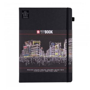 Image de Sakura Sketch Note Book, 12 x 12 cm, Papier noir