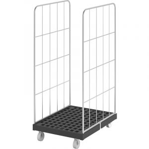 Eurokraft basic, Roll-conteneur à grillage latéral, 2 côtés,