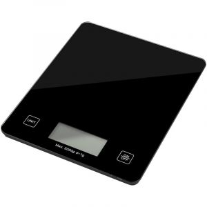 Alfa Balance de cuisine digitale Bluetooth Kuken 5kg cristal noir fonctions nutritionnelles