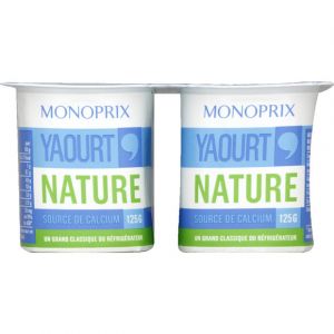 Monoprix Yaourt nature - Les 4 pots de 125g