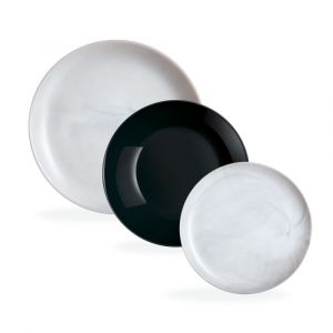 Luminarc Service de table Diwali gris/noir - 18 pièces