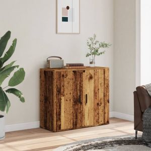 VidaXL Buffet vieux bois 80x33x70 cm bois d'ingénierie, meuble de rangement, meuble de rangement de cuisine, meuble de rangement de salon, placard