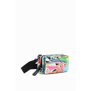 Desigual Petit sac à bandoulière à imprimé fantaisie Multicolore
