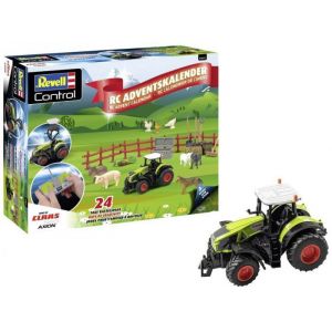 Revell Calendrier de l'Avent RC Claas 960 Axio I Claas Tracteur I Calendrier de l'Avent &agrave; Faire soi-m&ecirc;me I Calendrier de No&euml;l pour gar&ccedil;ons, Filles et Adultes &agrave; partir de 8 Ans I Tracteur &agrave; Assembler