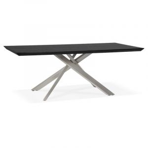 Image de Table à Manger Bois "Laby" 200cm Noir & Métal Prix