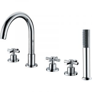 Image de Kroos Robinet de baignoire sur plage moderne avec douc tte en chrome poli