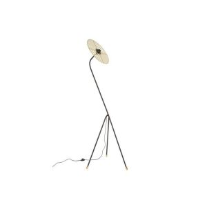 Millumine Lampadaire noir et laiton Waterlilly