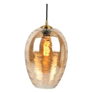 Present time Suspension Glamour cône ambre Marron - Couleur Marron - Taille TS