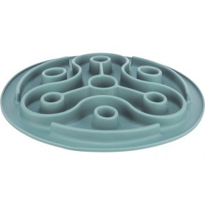 Image de Trixie Gamelle Slow feeding set de table bleu – Ø 28 cm