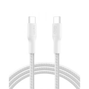 Belkin Cable a gaine tressee USB-C vers USB-C 240W, longueur 2m, blanc