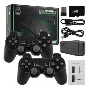64gb 2.4g Contr&ocirc;leur De Jeu Avec R&eacute;cepteur Manette De Jeu Sans Fil 3d Rocker Home Tv Mini Contr&ocirc;leur De Console De Jeu &Agrave; Piles Pour Ps1
