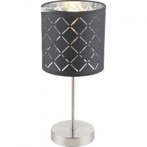 Globo Lampe de table en textile gris pour votre salon KIDAL