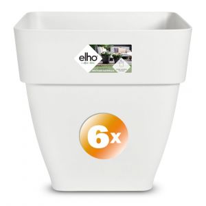 Set de 6 pots de fleurs blanc 30x29x29cm 15,1L