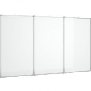 VidaXL Tableau blanc magn&eacute;tique pliable 120x100x1,7 cm aluminium, tableau blanc pliable, tableau blanc pliable effa&ccedil;able &agrave; sec, tableau blanc magn&eacute;tique effa&ccedil;able &agrave; sec