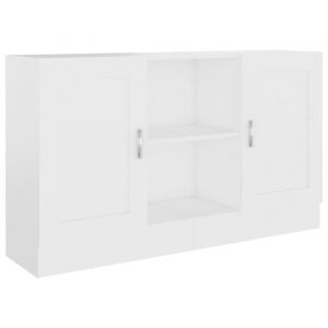 Furniture Limited - Buffet Blanc 120x30,5x70 cm Bois d'ing&eacute;nierie