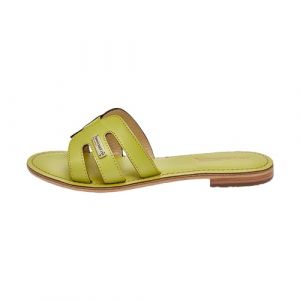 Mules Femme - Les Tropeziennes par m b - DAMIA Jaune - Talon plat - Cuir