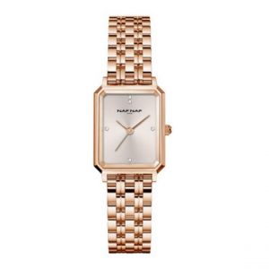 Naf Naf Montre Femme - NAFW1029 Bracelet Acier Doré rose