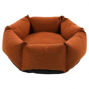 Flamingo Lit pour chien fermeture éclair Ziva Hexagonal Terre cuite Brown