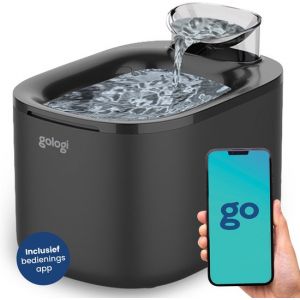 Gologi Fontaine pour chat et chien - 3.5L - Fontaine à eau intelligente avec application - Fontaine pour chat - Silencieuse - Noire