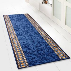 Tapis de couloir sur mesure R&uuml;gen Bleu 80 x 250 cm