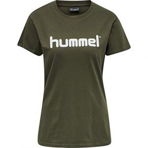 Hummel T-shirt &agrave; Manches Courtes Go Cotton Logo S Grape Leaf