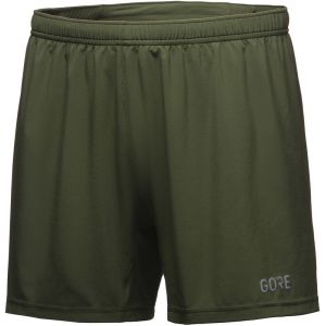 Image de Gore Wear " R5 Short 5" Homme, olive L Pantalons course &agrave; pied"