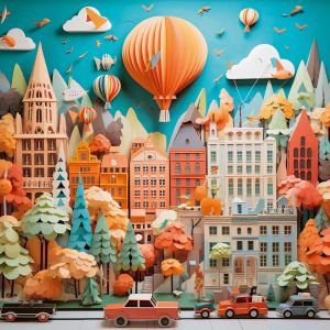 Heye Puzzle 1000 pièces : ville en papier