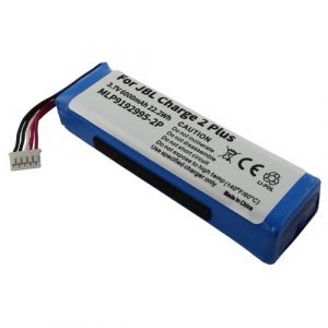 Batterie de Remplacement pour JBL Charge 2 Plus Li-Polymer 3,7V 6000mAh 22,2Wh Avizar Bleu