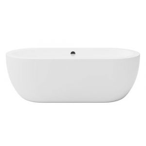 Baignoire &icirc;lot ovale 200 L 170 x 80 x 58 cm Blanc Acrylique NEPTUNA Blanc