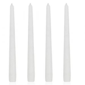 4 bougies flambeaux coniques 25cm 8h blanc - wenzel 12-fs25023-4-uk_02
