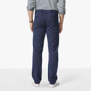 DOCKERS Alpha Original Slim-Stretch Twill Pantalon Homme,Bleu