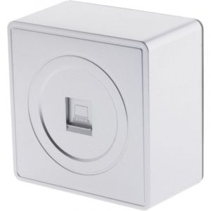 Zenitech Prise tel RJ45 en saillie silver - gamme Vulco