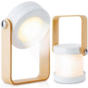 Lampe multifonction Goliving - Lampe de bureau - Lampe suspendue pliable - Lampe portable avec design dépliable - Lampe de table d'intérieur et d'extérieur - Lampe LED économique à intensité variable rechargeable - Lampe de bureau enfant
