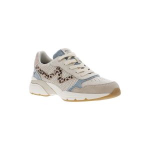 Mustang Femme 1512-302 Chaussures Basses à Lacets, Beige et Bleu Clair, 37 EU