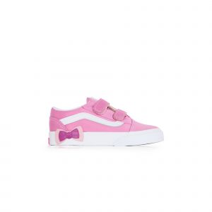Vans Old Skool Bow V Rose/blanc - B&eacute;b&eacute; -