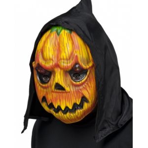 Image de Masque citrouille avec capuche adulte Halloween